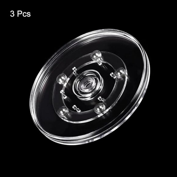 5 inch Clear Rotating Swivel Stand Lazy Susan Turntable Display - Picture 3 of 6